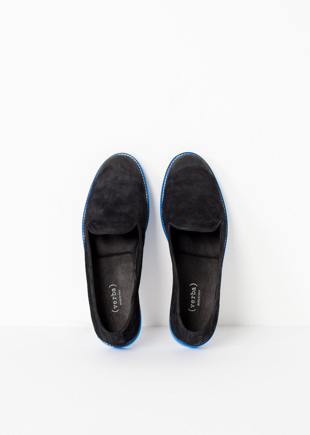 Suede Loafers - Black/Blue