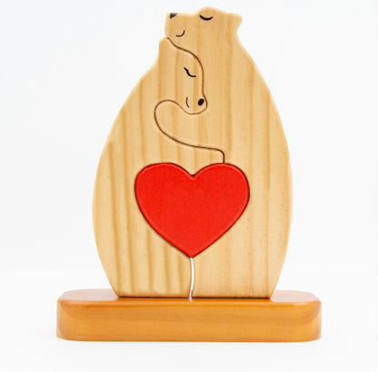 Personalized Wooden Bears Family