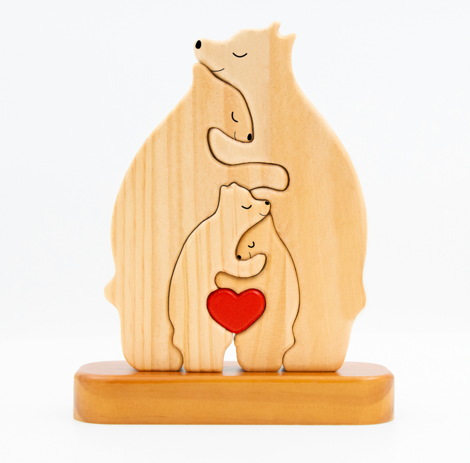 Personalized Wooden Bears Family