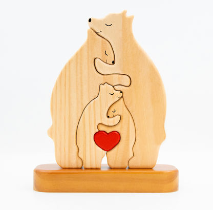 Personalized Wooden Bears Family